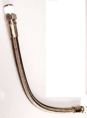 Hose, 9" Stainless Steel Braided. 1/8" NPT threaded ends.