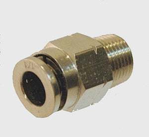 1/4 tube (Push to Connect) to 1/8th NPT Male - Push Connect Tube Fittings - Air Fittings - Palmers Pursuit Shop