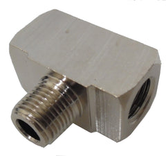 1/8 NPT Female x Male x Female Tee - Finish:Nickel