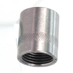 3/8-24  Female to .825x14 Thread Air Supply Adapter, Stainless Steel